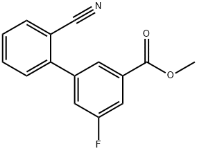 메틸3-(2-시아노페닐)-5-플루오로벤조에이트 구조식 이미지