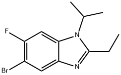 5-Bromo-2-ethyl-6-fluoro-1-isopropyl-1,3-benzodiazole Structure