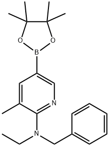 N-benzyl-N-ethyl-3-Methyl-5-(4,4,5,5-tetraMethyl-1,3,2-dioxaborolan-2-yl)pyridin-2-aMine Structure