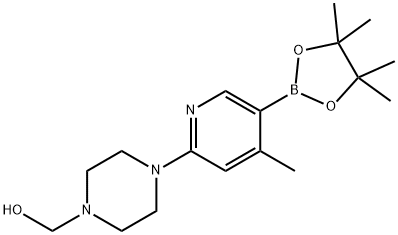 (4-(4-Methyl-5-(4,4,5,5-tetraMethyl-1,3,2-dioxaborolan-2-yl)pyridin-2-yl)piperazin-1-yl)Methanol 구조식 이미지