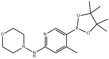 N-(4-Methyl-5-(4,4,5,5-tetraMethyl-1,3,2-dioxaborolan-2-yl)pyridin-2-yl)Morpholin-4-aMine 구조식 이미지