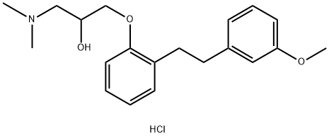 1-(Dimethylamino)-3-[2-[2-(3-methoxyphenyl)ethyl]phenoxy]-2-propanol hydrochloride 구조식 이미지
