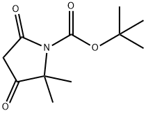 2,2-DiMethyl-3,5-dioxo-pyrrolidine-1-carboxylic acid tert-butyl ester Structure