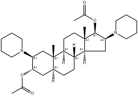 (2b,3a,16b,17b)-2,16-Bispiperidino-3,17-diacetoxy-5-androstane 구조식 이미지