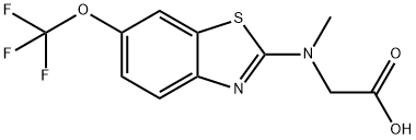 N-Methyl-N-[6-(trifluoromethoxy)-1,3-benzothiazol-2-yl]glycine Structure