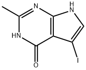 5-IODO-2-METHYL-3,7-DIHYDRO-PYRROLO[2,3-D]PYRIMIDIN-4-ONE 구조식 이미지