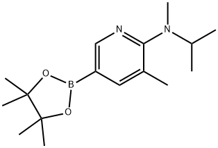 N-isopropyl-N,3-diMethyl-5-(4,4,5,5-tetraMethyl-1,3,2-dioxaborolan-2-yl)pyridin-2-aMine 구조식 이미지
