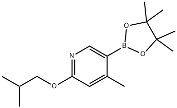 2-isobutoxy-4-Methyl-5-(4,4,5,5-tetraMethyl-1,3,2-dioxaborolan-2-yl)pyridine 구조식 이미지