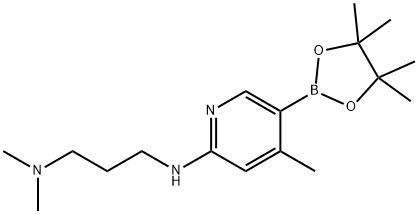 N1,N1-diMethyl-N3-(4-Methyl-5-(4,4,5,5-tetraMethyl-1,3,2-dioxaborolan-2-yl)pyridin-2-yl)propane-1,3-diaMine 구조식 이미지