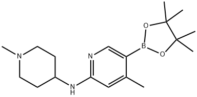 4-Methyl-N-(1-Methylpiperidin-4-yl)-5-(4,4,5,5-tetraMethyl-1,3,2-dioxaborolan-2-yl)pyridin-2-aMine 구조식 이미지