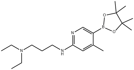 N1,N1-diethyl-N3-(4-Methyl-5-(4,4,5,5-tetraMethyl-1,3,2-dioxaborolan-2-yl)pyridin-2-yl)propane-1,3-diaMine 구조식 이미지