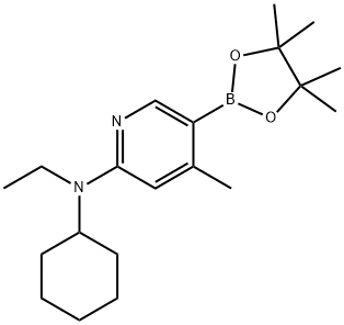 N-cyclohexyl-N-ethyl-4-Methyl-5-(4,4,5,5-tetraMethyl-1,3,2-dioxaborolan-2-yl)pyridin-2-aMine 구조식 이미지