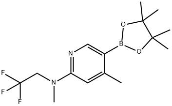 N,4-diMethyl-5-(4,4,5,5-tetraMethyl-1,3,2-dioxaborolan-2-yl)-N-(2,2,2-trifluoroethyl)pyridin-2-aMine 구조식 이미지