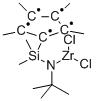 디메틸실릴(T-부틸아미도)테트라메틸시클로펜타디에닐지르코늄디클로라이드 구조식 이미지