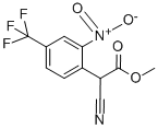 메틸2-시아노-2-[2-니트로-4-(트리플루오로메틸)페닐]아세테이트 구조식 이미지
