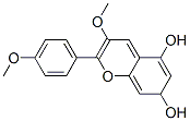 3-methoxy-2-(4-methoxyphenyl)-7H-chromene-5,7-diol 구조식 이미지