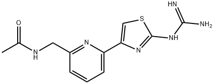 4-(6-(acetamidomethyl)pyridin-2-yl)-2-guanidinothiazole Structure