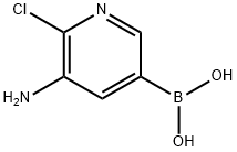 3-AMino-2-chloropyridine-5-boronic acid Structure