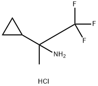 2-Cyclopropyl-1,1,1-trifluoropropan-2-amine hydrochloride Structure