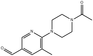 6-(4-acetylpiperazin-1-yl)-5-Methylnicotinaldehyde Structure