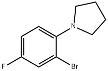 1-(2-BroMo-4-fluorophenyl)pyrrolidine Structure