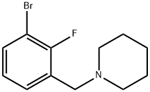 1-BroMo-2-fluoro-3-(piperidinoMethyl)benzene Structure