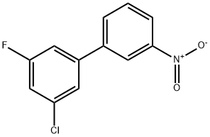 1-Chloro-3-fluoro-5-(3-nitrophenyl)benzene Structure