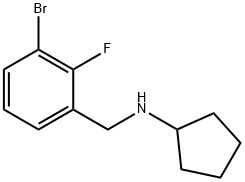 1-BroMo-2-fluoro-3-(cyclopentylaMinoMethyl)benzene 구조식 이미지