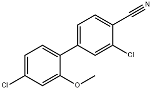 2-Chloro-4-(4-chloro-2-Methoxyphenyl)benzonitrile Structure