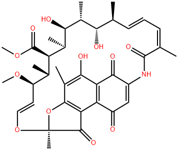 Rifamycin S 구조식 이미지