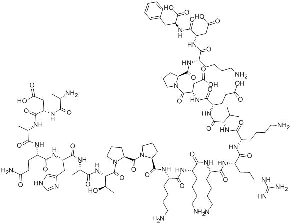 H-ALA-ASP-ALA-GLN-HIS-ALA-THR-PRO-PRO-LYS-LYS-LYS-ARG-LYS-VAL-GLU-ASP-PRO-LYS-ASP-PHE-OH Structure