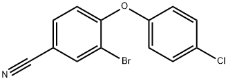 3-Bromo-4-(4-chlorophenoxy)-benzonitrile Structure