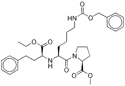 N-Benzyloxycarbonyl (S)-Lisinopril Ethyl Methyl Diester Structure