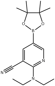 2-(Diethylamino)-5-(4,4,5,5-tetramethyl-1,3,2-dioxaborolan-2-yl)nicotinonitrile Structure
