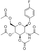 4'-플루오로페닐2-아세트아미도-3,4,6-트리-오-아세틸-2-데옥시-베타-D-글루코피라노시드 구조식 이미지