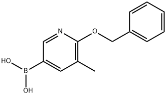 6-(벤질옥시)-5-메틸피리딘-3-일보론산 구조식 이미지