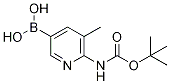 2-tert-ButyloxycarbonylaMino-3-Methylpyridine-5-boronic acid Structure