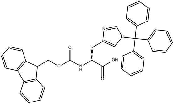N-Fmoc-N'-trityl-D-histidine Structure