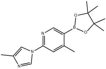 4-Methyl-2-(4-Methyl-1H-iMidazol-1-yl)-5-(4,4,5,5-tetraMethyl-1,3,2-dioxaborolan-2-yl)pyridine 구조식 이미지