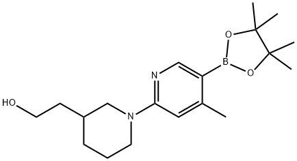2-(1-(4-Methyl-5-(4,4,5,5-tetraMethyl-1,3,2-dioxaborolan-2-yl)pyridin-2-yl)piperidin-3-yl)ethanol 구조식 이미지