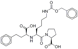 N-Benzyloxycarbonyl (S)-Lisinopril Structure