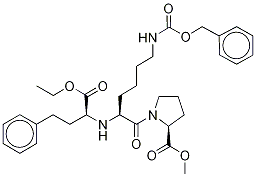 N-Benzyloxycarbonyl (S)-Lisinopril-d5 Ethyl Methyl Diester Structure