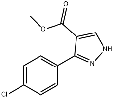 Methyl3-(4-chlorophenyl)-1H-pyrazole-4-carboxylate Structure