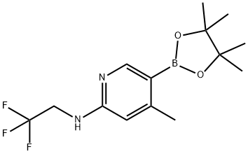 4-Methyl-5-(4,4,5,5-tetraMethyl-1,3,2-dioxaborolan-2-yl)-N-(2,2,2-trifluoroethyl)pyridin-2-aMine 구조식 이미지