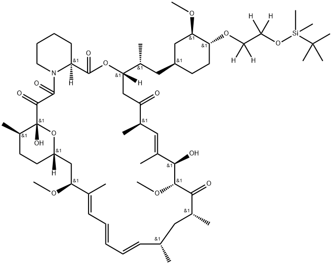 42-O-tert-부틸디메틸실릴옥시에틸-d4라파마이신 구조식 이미지