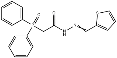(Diphenylphosphinyl)acetic acid (2-thienylmethylene)hydrazide Structure