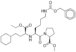N-Benzyloxycarbonyl Lisinopril Cyclohexyl Analogue Ethyl Methyl Diester Structure