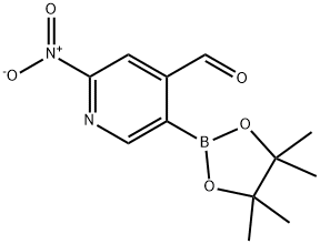 2-nitro-5-(4,4,5,5-tetraMethyl-1,3,2-dioxaborolan-2-yl)isonicotinaldehyde 구조식 이미지