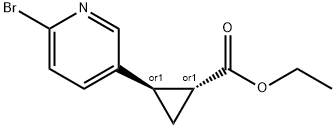 (trans)-Ethyl-2-(6-bromopyridin-3-yl)cyclopropanecarboxylate 구조식 이미지