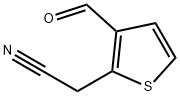 2-Thiopheneacetonitrile, 3-formyl- (9CI) Structure